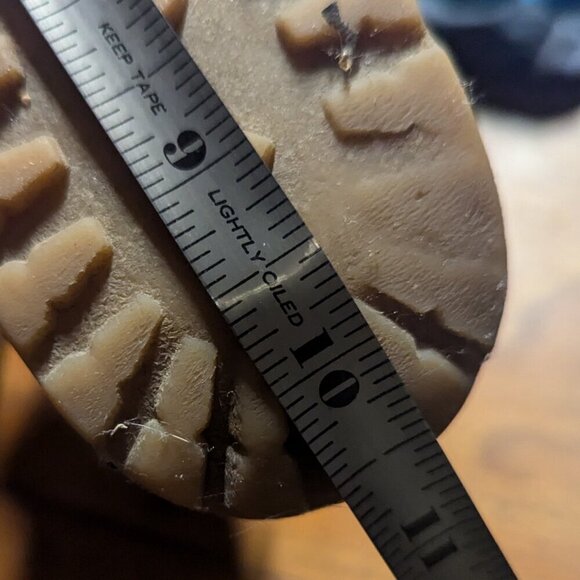 Vintage Sherpa Shearling Lined Leather Platform Boot Rubber Sole 70’s Dexter 8 - Picture 13 of 13